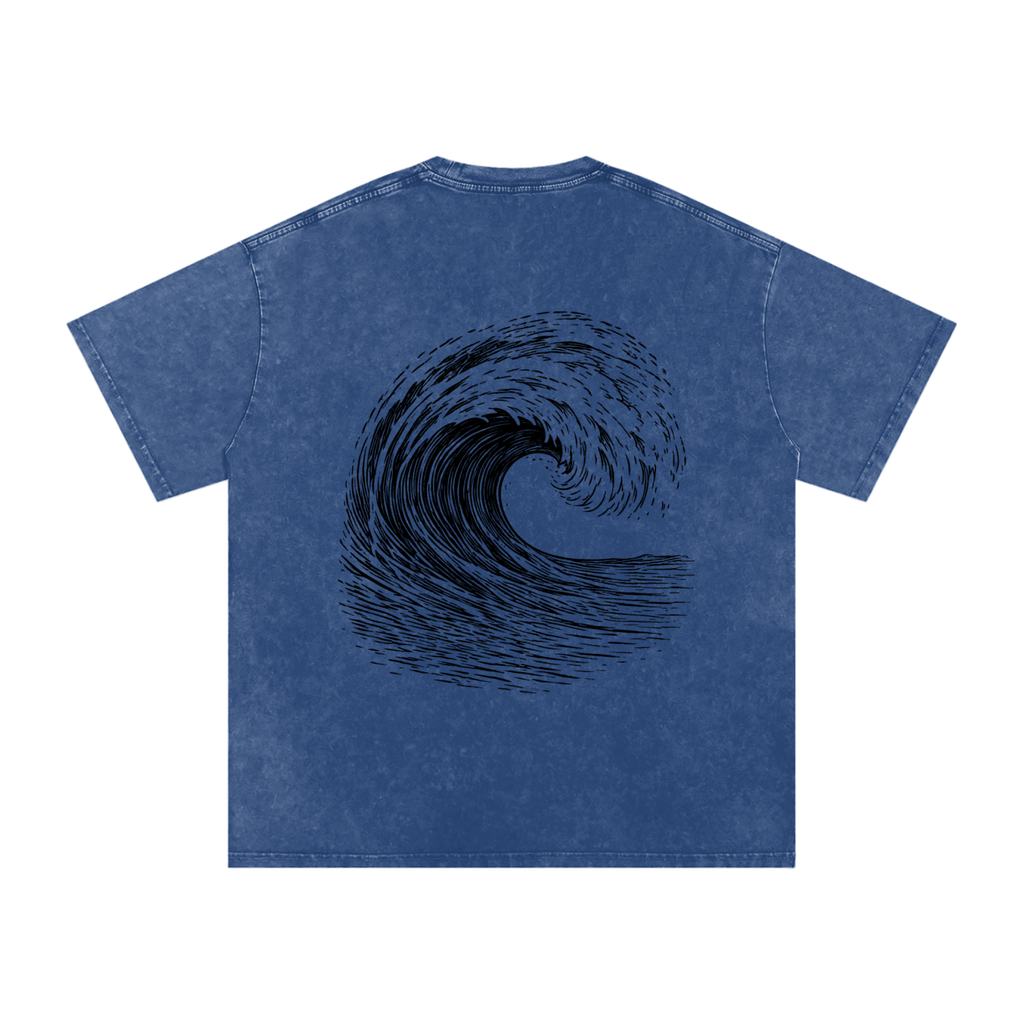 Snow Washed Oversized Cotton T-Shirt