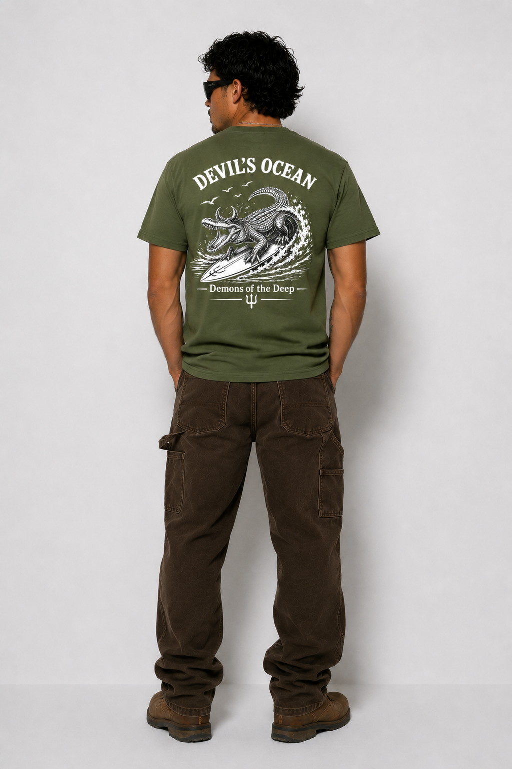 Army Green Cotton T-Shirt