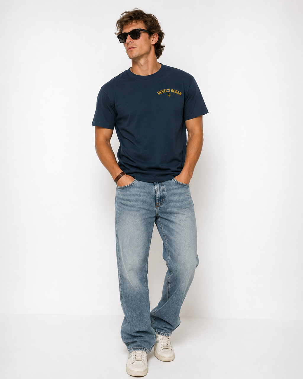 Navy Blue Cotton T-Shirt