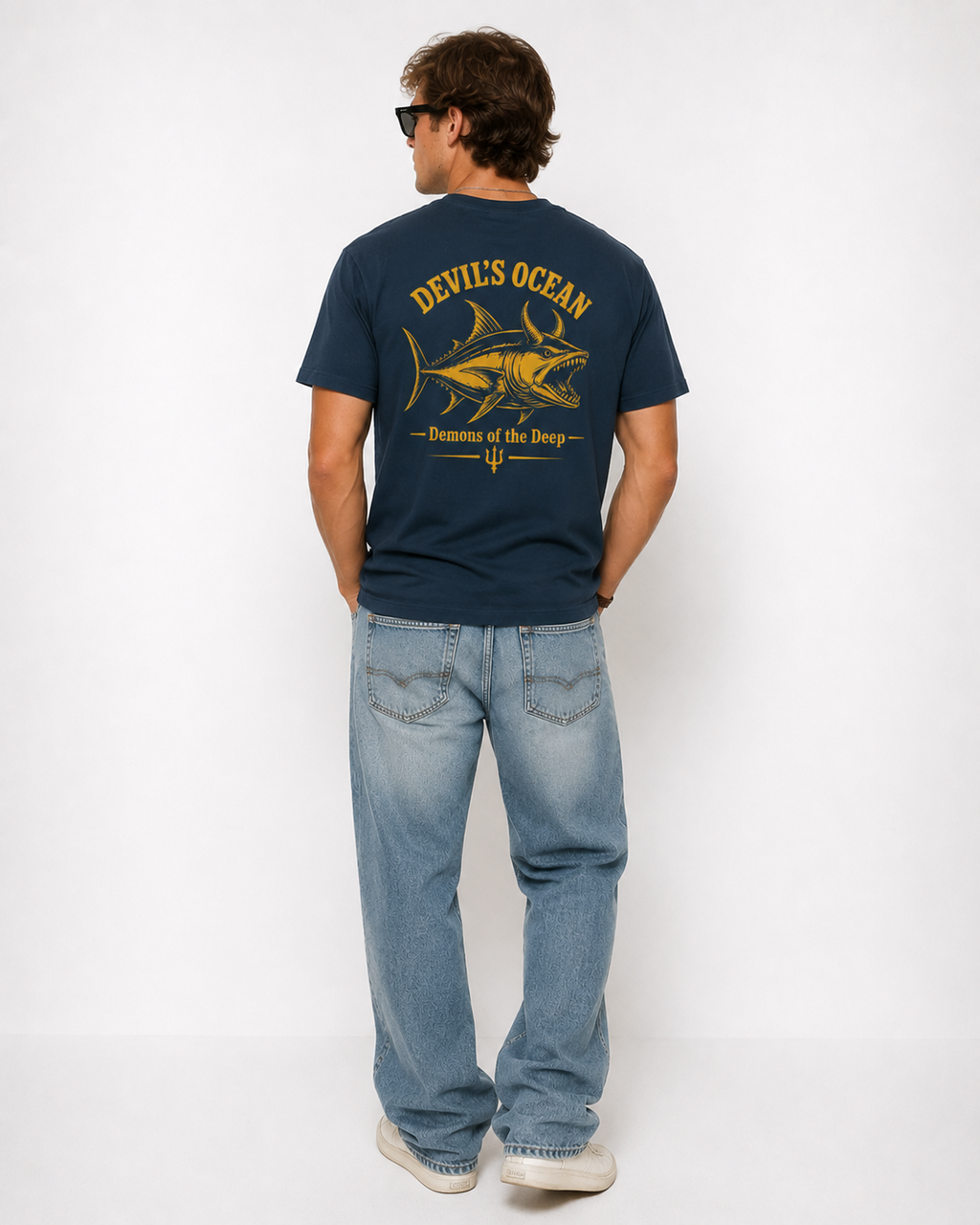 Navy Blue Cotton T-Shirt