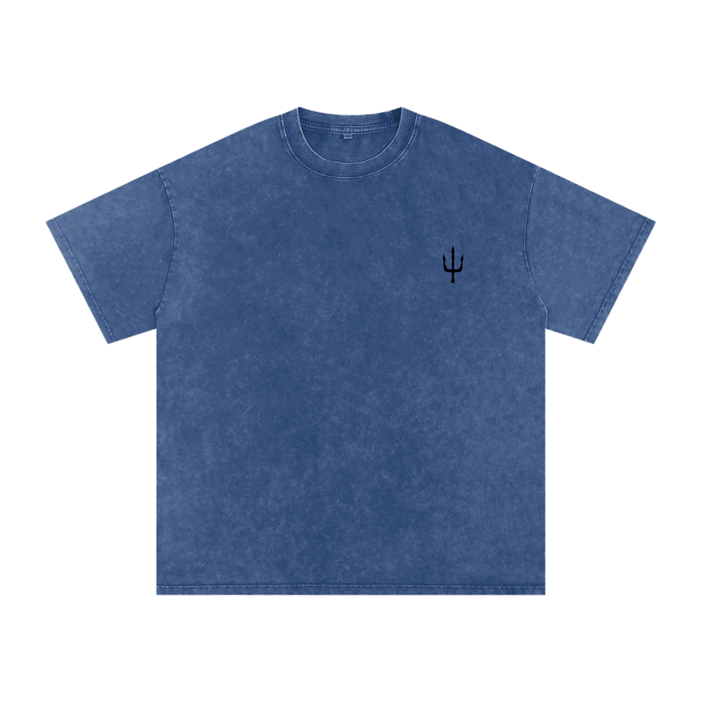 Snow Washed Oversized Cotton T-Shirt