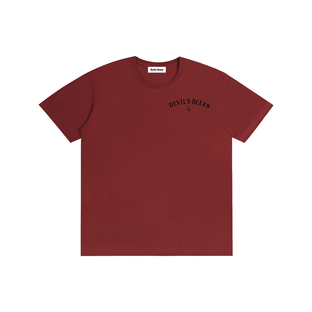 Wine Red Cotton T-Shirt