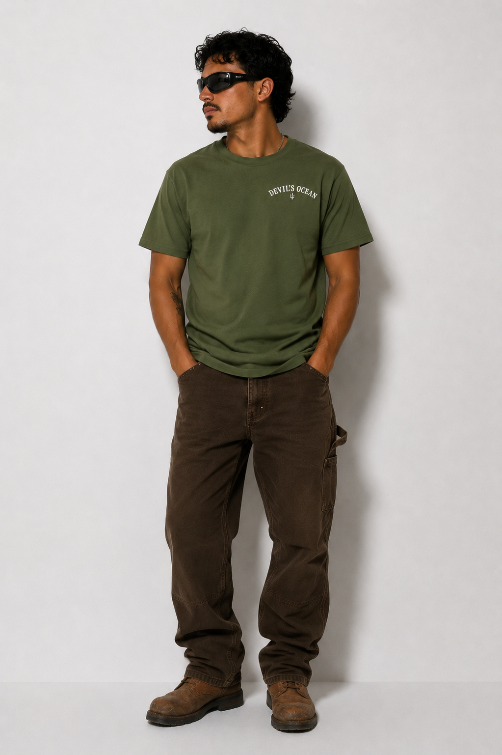 Army Green Cotton T-Shirt