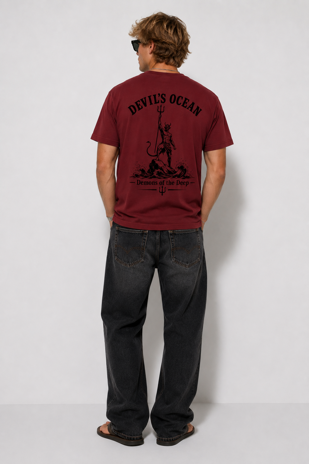 Wine Red Cotton T-Shirt